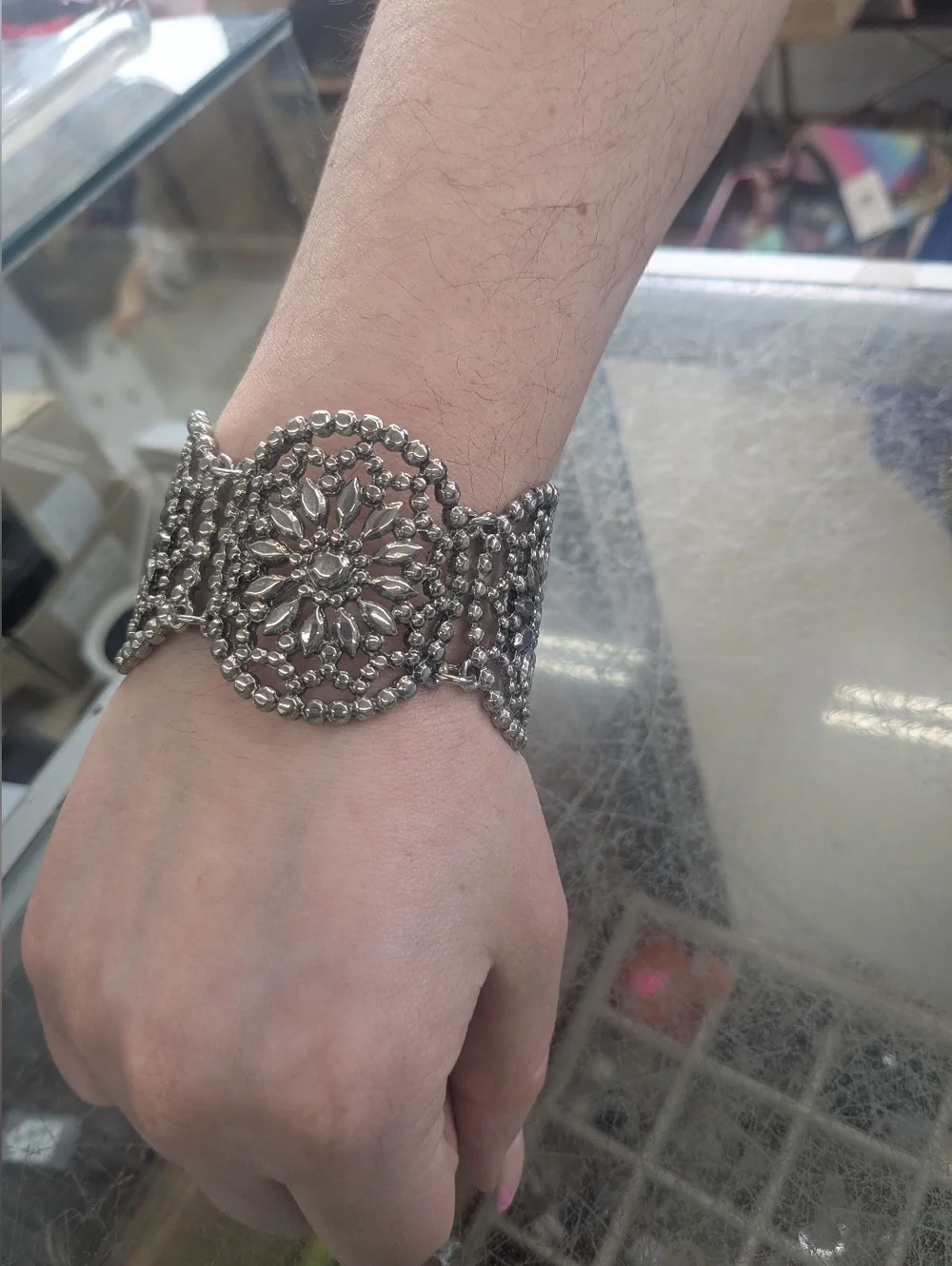 Filigree Cuff Bracelet - Statement Jewelry